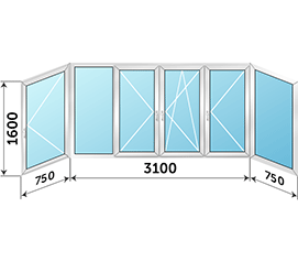 Окно на лоджию Krauss 4600x1600