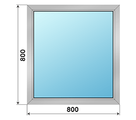 Одностворчатое окно СИАЛ 800x800