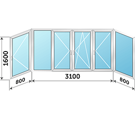 Окно на лоджию Krauss 4700x1600